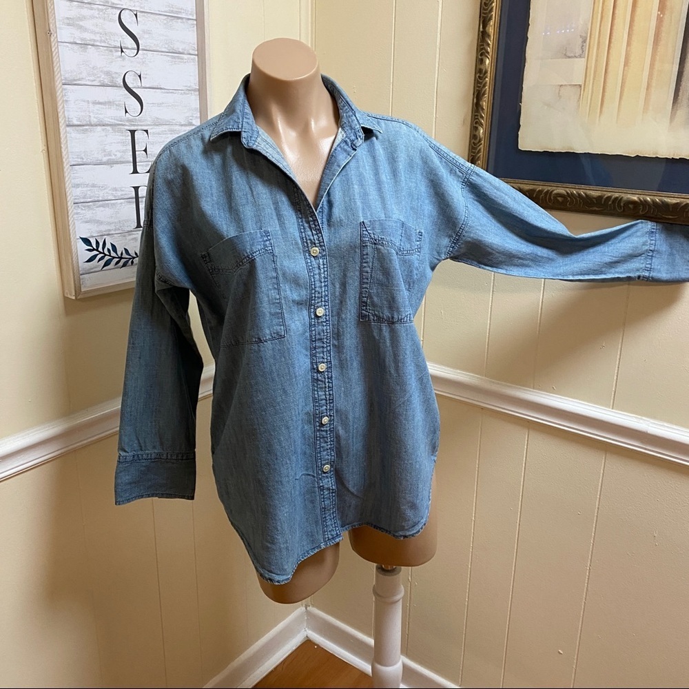 Gap 1969 Button front denim shirt Sz Small - Picture 4 of 7
